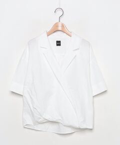 CABaN コットンタイプライター 半袖シャツ ホワイト トゥモローランド コットンタイプライター 半袖シャツ（シャツ/ブラウス）｜CABaN