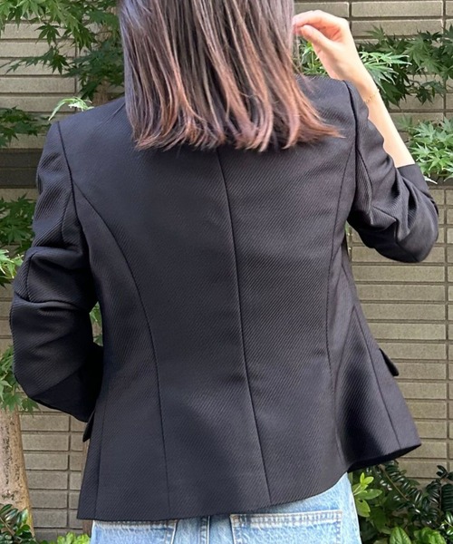 etre pret(エトレプレ)の「多サイズ対応 ブラックテーラードジャケット(スーツジャケット・レディース・ブラック・5号/7号/9号/11号/13号)」の2枚目の写真