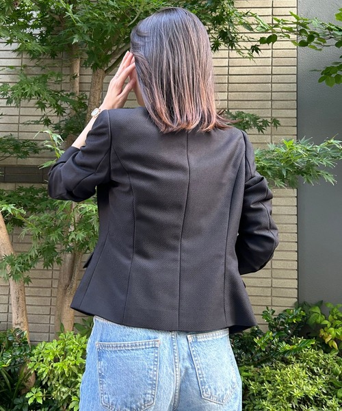 etre pret(エトレプレ)の「多サイズ対応 ブラックテーラードジャケット(スーツジャケット・レディース・ブラック・5号/7号/9号/11号/13号)」の3枚目の写真