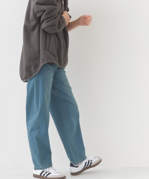 OMNES（オムネス）の「12oz ウォッシュ加工ハイウエストバルーンデニムパンツ（デニムパンツ・レディース・ブルー/ネイビー・LARGE/MEDIUM/SMALL）」の10枚目の写真