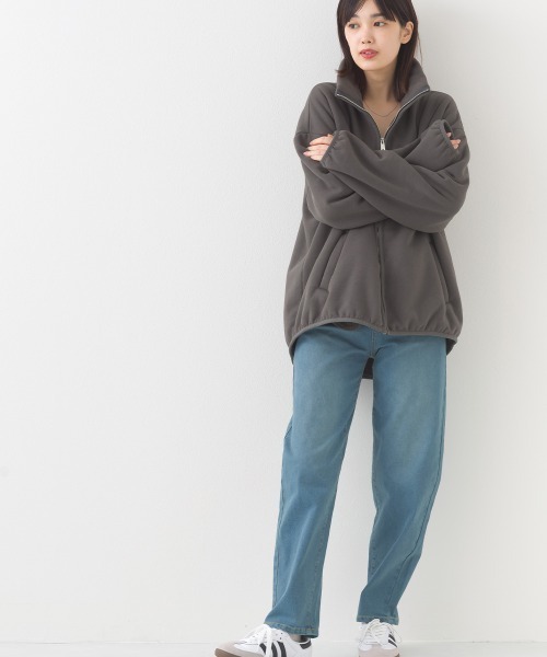 OMNES（オムネス）の「12oz ウォッシュ加工ハイウエストバルーンデニムパンツ（デニムパンツ・レディース・ブルー/ネイビー・LARGE/MEDIUM/SMALL）」の12枚目の写真