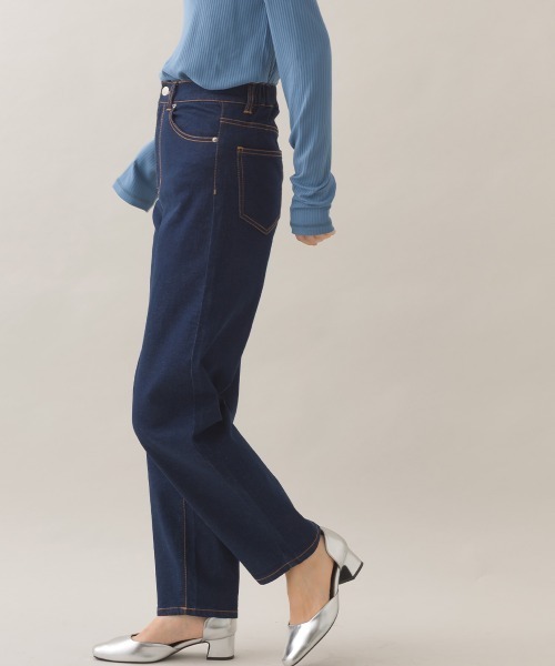 OMNES（オムネス）の「12oz ウォッシュ加工ハイウエストバルーンデニムパンツ（デニムパンツ・レディース・ブルー/ネイビー・LARGE/MEDIUM/SMALL）」の17枚目の写真