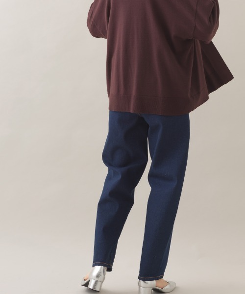 OMNES（オムネス）の「12oz ウォッシュ加工ハイウエストバルーンデニムパンツ（デニムパンツ・レディース・ブルー/ネイビー・LARGE/MEDIUM/SMALL）」の18枚目の写真