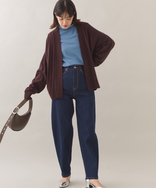 OMNES（オムネス）の「12oz ウォッシュ加工ハイウエストバルーンデニムパンツ（デニムパンツ・レディース・ブルー/ネイビー・LARGE/MEDIUM/SMALL）」の19枚目の写真