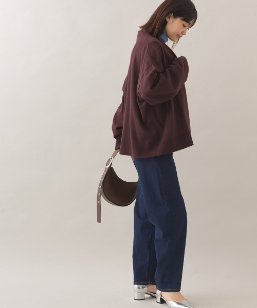 OMNES（オムネス）の「12oz ウォッシュ加工ハイウエストバルーンデニムパンツ（デニムパンツ・レディース・ブルー/ネイビー・LARGE/MEDIUM/SMALL）」の20枚目の写真