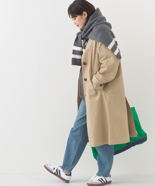 OMNES（オムネス）の「12oz ウォッシュ加工ハイウエストバルーンデニムパンツ（デニムパンツ・レディース・ブルー/ネイビー・LARGE/MEDIUM/SMALL）」の14枚目の写真