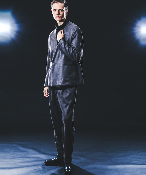 5351 POUR LES HOMMES（ゴーサンゴーイチプールオム）の「【セットアップ対応】ストレッチ スエード テーパードパンツ（その他パンツ・メンズ・チャコールグレー/ブラック・50/48/46/44）」の19枚目の写真