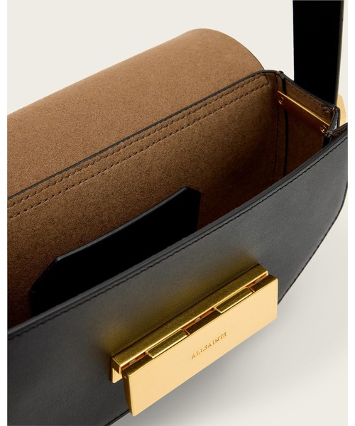 ALLSAINTS(オールセインツ)の「ETTA LEATHER SATCHEL CROSSBODY BAG | ETTA レザー サッチェル クロスボディ バッグ(ショルダーバッグ・レディース・ブラック・ONE SIZE)」の8枚目の写真