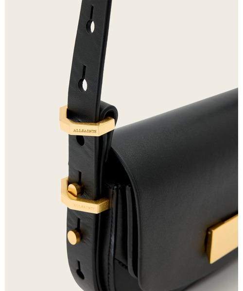 ALLSAINTS(オールセインツ)の「ETTA LEATHER SATCHEL CROSSBODY BAG | ETTA レザー サッチェル クロスボディ バッグ(ショルダーバッグ・レディース・ブラック・ONE SIZE)」の10枚目の写真