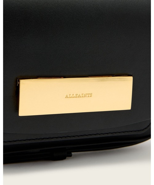 ALLSAINTS(オールセインツ)の「ETTA LEATHER SATCHEL CROSSBODY BAG | ETTA レザー サッチェル クロスボディ バッグ(ショルダーバッグ・レディース・ブラック・ONE SIZE)」の2枚目の写真