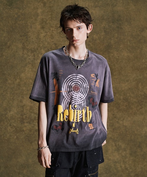 glamb(グラム)の「Rebirth T-Shirt / リバースTシャツ(Tシャツ/カットソー・メンズ・ブラック/ホワイト・S/M/L)」の2枚目の写真