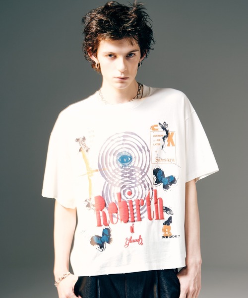 glamb(グラム)の「Rebirth T-Shirt / リバースTシャツ(Tシャツ/カットソー・メンズ・ブラック/ホワイト・S/M/L)」の8枚目の写真