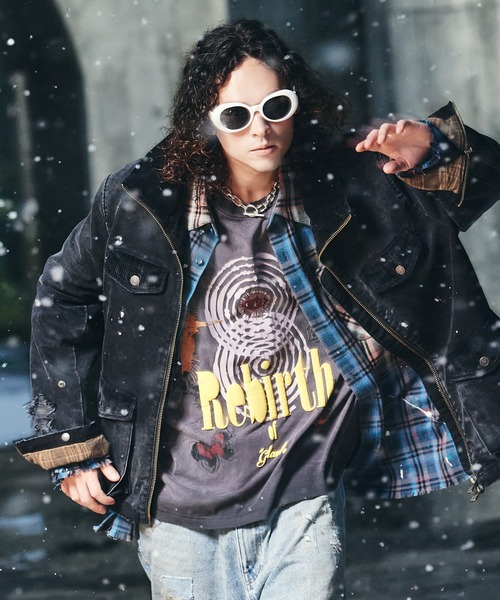 glamb(グラム)の「Rebirth T-Shirt / リバースTシャツ(Tシャツ/カットソー・メンズ・ブラック/ホワイト・S/M/L)」の15枚目の写真