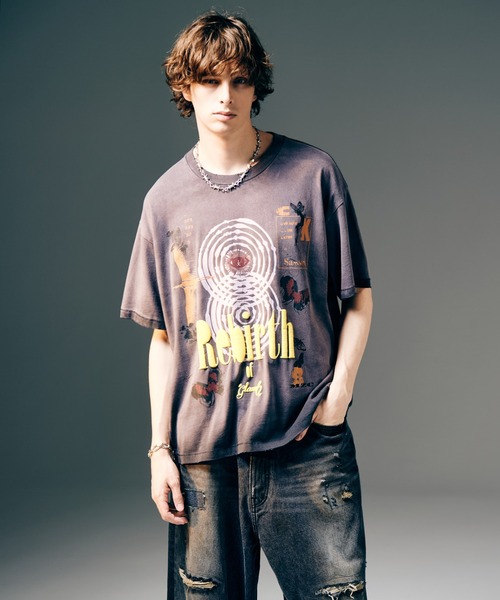 glamb(グラム)の「Rebirth T-Shirt / リバースTシャツ(Tシャツ/カットソー・メンズ・ブラック/ホワイト・S/M/L)」の9枚目の写真