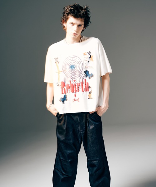 glamb(グラム)の「Rebirth T-Shirt / リバースTシャツ(Tシャツ/カットソー・メンズ・ブラック/ホワイト・S/M/L)」の12枚目の写真