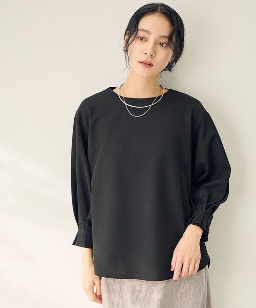ANY（エニィ）の「コンフォータブルブラウス（Tシャツ/カットソー・レディース・ブラック系/スカイブルー系/ダークグリーン系/オレンジ系/ライトグレー系・F）」の3枚目の写真