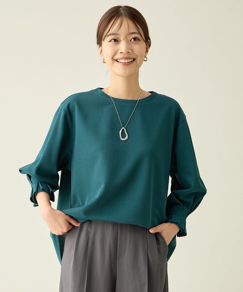 ANY（エニィ）の「コンフォータブルブラウス（Tシャツ/カットソー・レディース・ブラック系/スカイブルー系/ダークグリーン系/オレンジ系/ライトグレー系・F）」の11枚目の写真