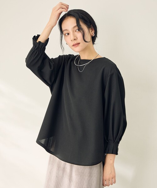 ANY（エニィ）の「コンフォータブルブラウス（Tシャツ/カットソー・レディース・ブラック系/スカイブルー系/ダークグリーン系/オレンジ系/ライトグレー系・F）」の14枚目の写真