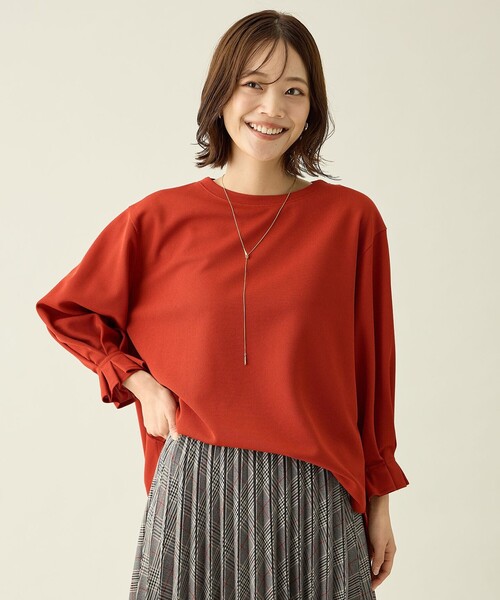 ANY（エニィ）の「コンフォータブルブラウス（Tシャツ/カットソー・レディース・ブラック系/スカイブルー系/ダークグリーン系/オレンジ系/ライトグレー系・F）」の22枚目の写真