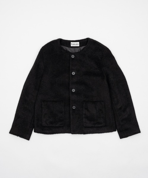 FEKETE（フェケテ）の「no collar wool shaggy jacket / ノーカラー