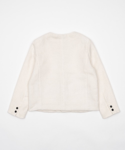 FEKETE（フェケテ）の「no collar wool shaggy jacket / ノーカラー