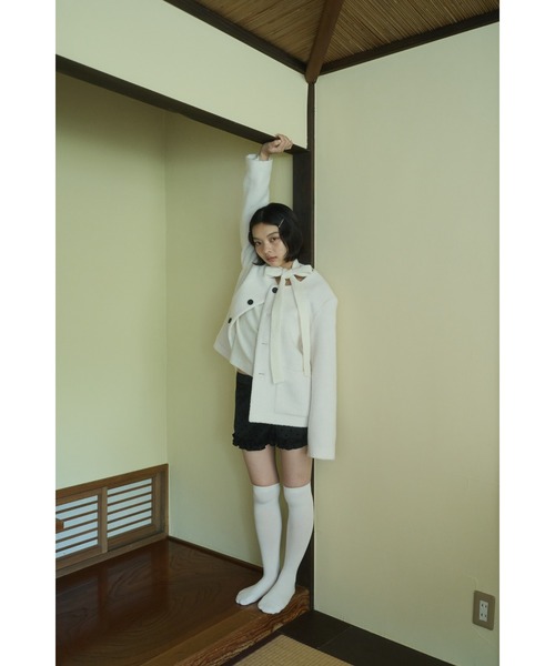 FEKETE ノーカラーウールシャギージャケット fekete ノーカラーウールシャギージャケット - メルカリ