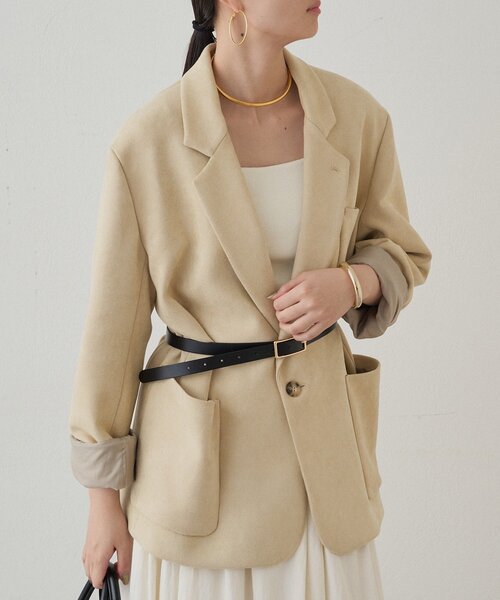 フェイクスウェードジャケット（テーラードジャケット）｜LOUNGEDRESS