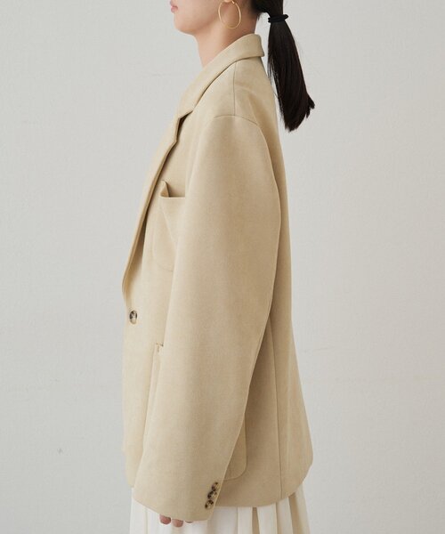 LOUNGEDRESS（ラウンジドレス）の「フェイクスウェードジャケット（テーラードジャケット・レディース・キャメル/ベージュ・FREE）」の17枚目の写真