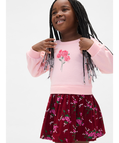 GAP(ギャップ)の「ヴィンテージソフト スウェットワンピース (幼児・ベビー)(ワンピース・キッズ・ネイビー/ピンク/アイボリー・95cm/70cm/80cm/100cm/105cm/110cm/90cm)」の3枚目の写真
