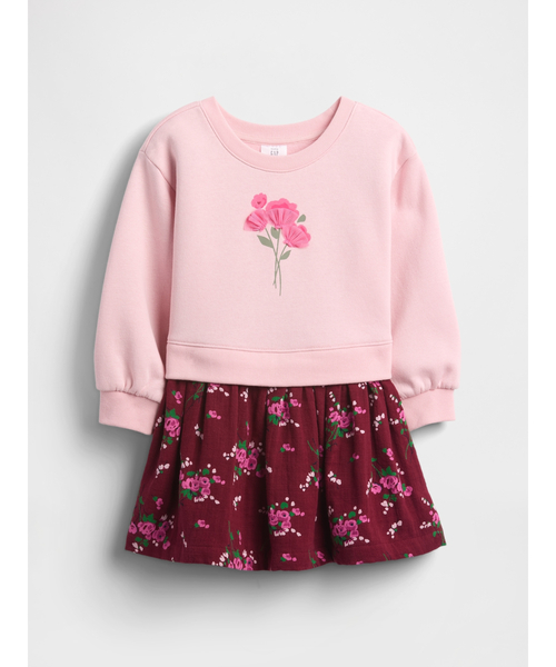GAP(ギャップ)の「ヴィンテージソフト スウェットワンピース (幼児・ベビー)(ワンピース・キッズ・ネイビー/ピンク/アイボリー・95cm/70cm/80cm/100cm/105cm/110cm/90cm)」の4枚目の写真