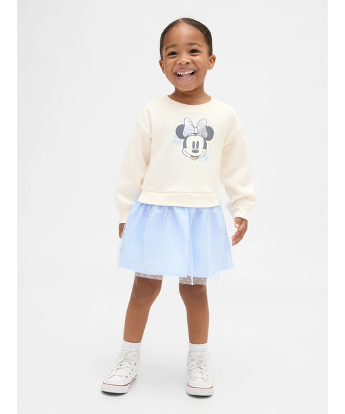 GAP(ギャップ)の「ヴィンテージソフト スウェットワンピース (幼児・ベビー)(ワンピース・キッズ・ネイビー/ピンク/アイボリー・95cm/70cm/80cm/100cm/105cm/110cm/90cm)」の1枚目の写真