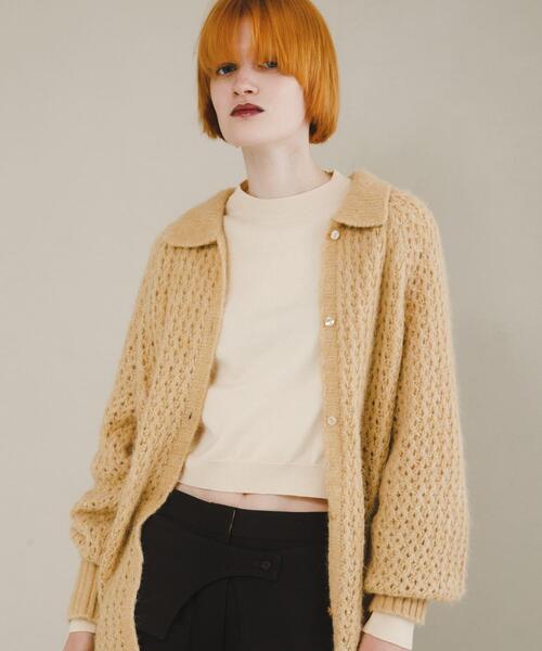 セール】mesh knit polo cardigan（カーディガン/ボレロ）｜LAATO