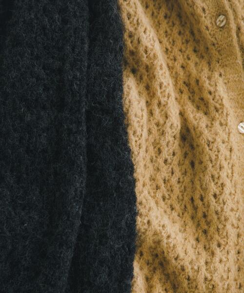 LAATO(ラート)の「mesh knit polo cardigan(カーディガン/ボレロ・レディース・ブルー系その他/マスタード・FREE)」の5枚目の写真