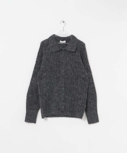 LAATO(ラート)の「mesh knit polo cardigan(カーディガン/ボレロ・レディース・ブルー系その他/マスタード・FREE)」の8枚目の写真