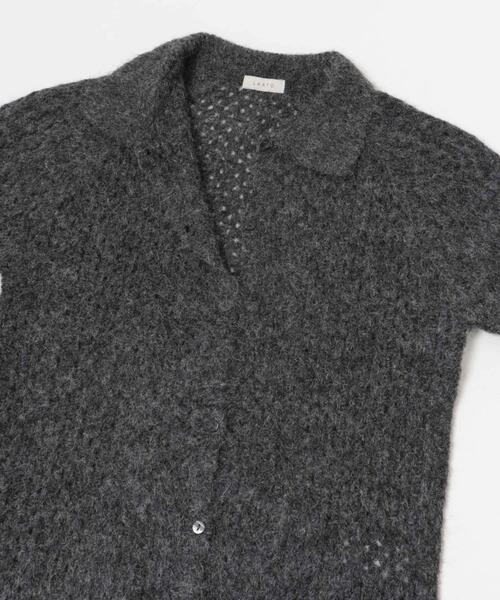 LAATO(ラート)の「mesh knit polo cardigan(カーディガン/ボレロ・レディース・ブルー系その他/マスタード・FREE)」の10枚目の写真