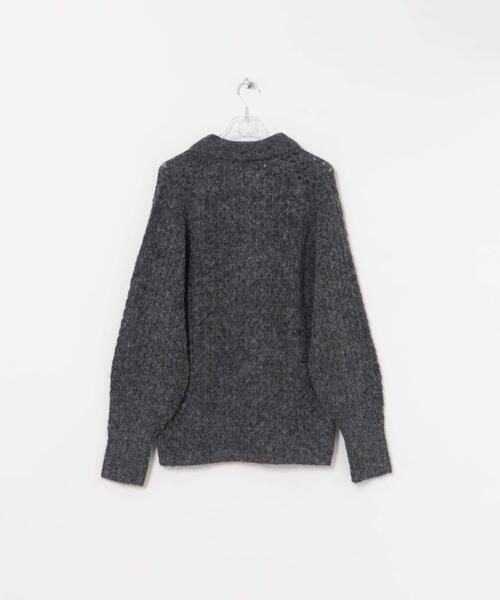 LAATO(ラート)の「mesh knit polo cardigan(カーディガン/ボレロ・レディース・ブルー系その他/マスタード・FREE)」の11枚目の写真