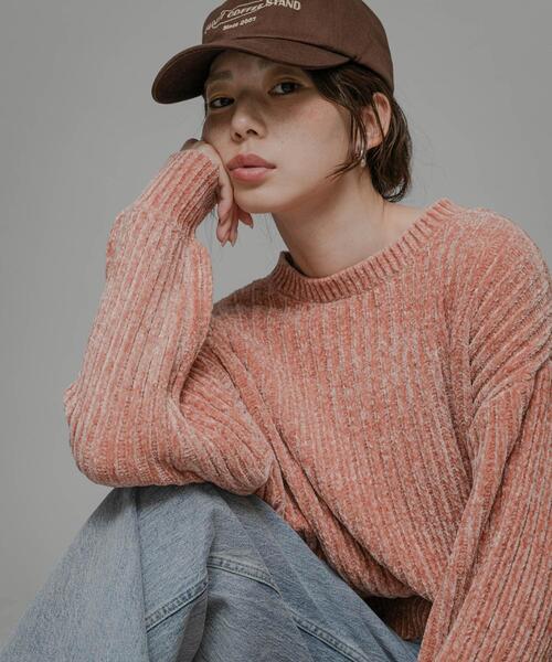 URBAN RESEARCH Sonny Label(アーバンリサーチサニーレーベル)の「モールヤーンニットプルオーバー(ニット/セーター・レディース・グリーン系その他/ピンク/オフホワイト/グレー・FREE)」の4枚目の写真