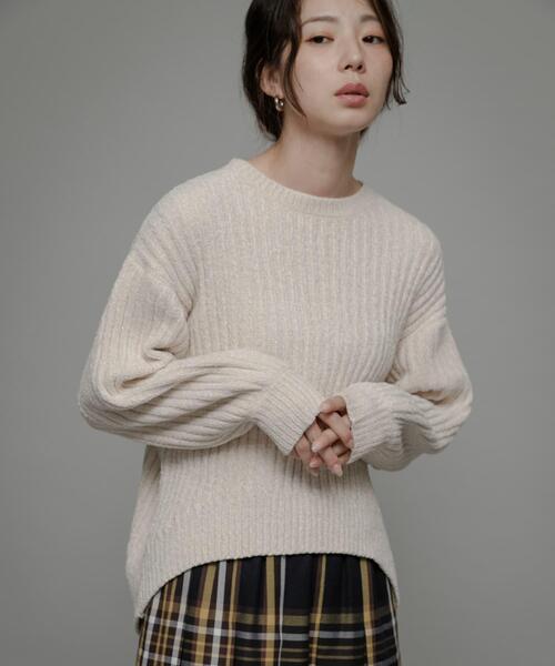 URBAN RESEARCH Sonny Label(アーバンリサーチサニーレーベル)の「モールヤーンニットプルオーバー(ニット/セーター・レディース・グリーン系その他/ピンク/オフホワイト/グレー・FREE)」の5枚目の写真