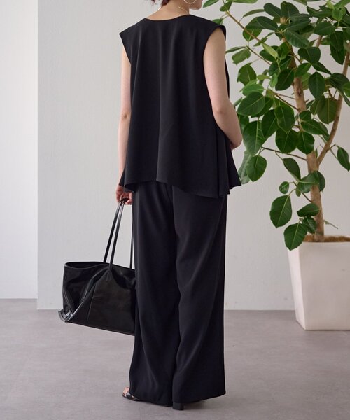 LIVETART（リヴェタート）の「ジョーゼットイージーパンツ（その他パンツ・レディース・ブラック/ブラウン・1/0）」の8枚目の写真