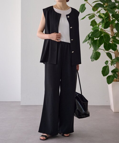 LIVETART（リヴェタート）の「ジョーゼットイージーパンツ（その他パンツ・レディース・ブラック/ブラウン・1/0）」の9枚目の写真