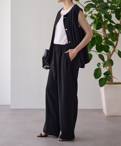 LIVETART（リヴェタート）の「ジョーゼットイージーパンツ（その他パンツ・レディース・ブラック/ブラウン・1/0）」の10枚目の写真