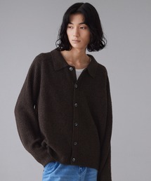 LUENNA(Gi)́yLUENNAzCollared Knit Polo Cardigan / ݕt jbg| J[fBK(J[fBK/{)