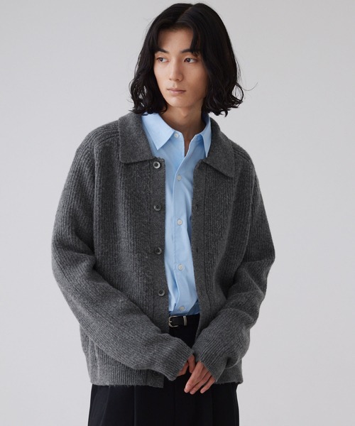 LUENNA】Collared Knit Polo Cardigan / 襟付き ニットポロ