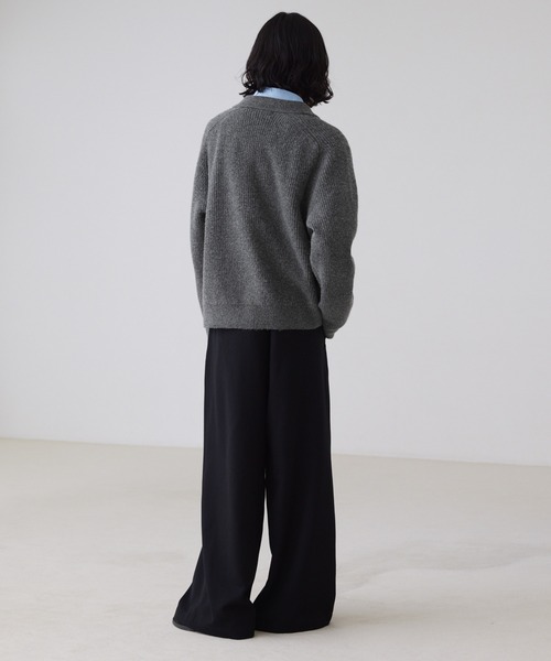 LUENNA】Collared Knit Polo Cardigan / 襟付き ニットポロ