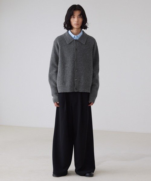 LUENNA】Collared Knit Polo Cardigan / 襟付き ニットポロ