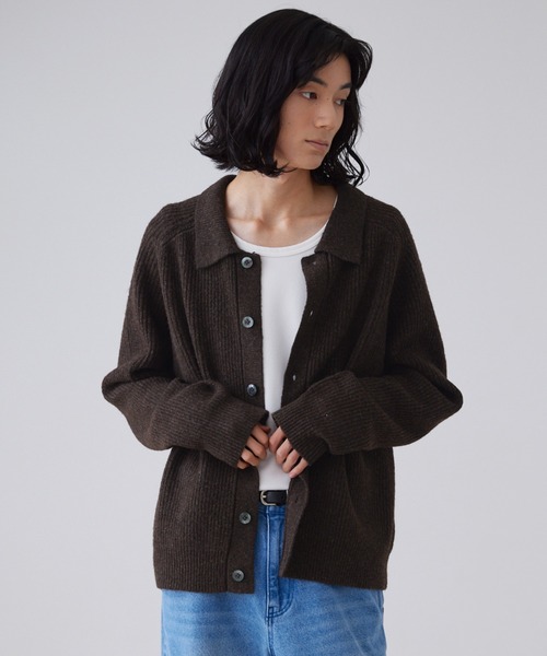 Knit polo cardigan / ニットポロカーディガン　Lサイズ Knit polo cardigan / ニットポロカーディガン（カーディガン