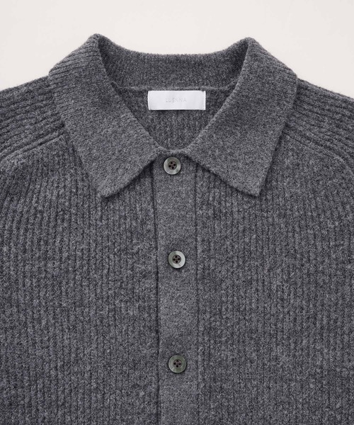 LUENNA】Collared Knit Polo Cardigan / 襟付き ニットポロ