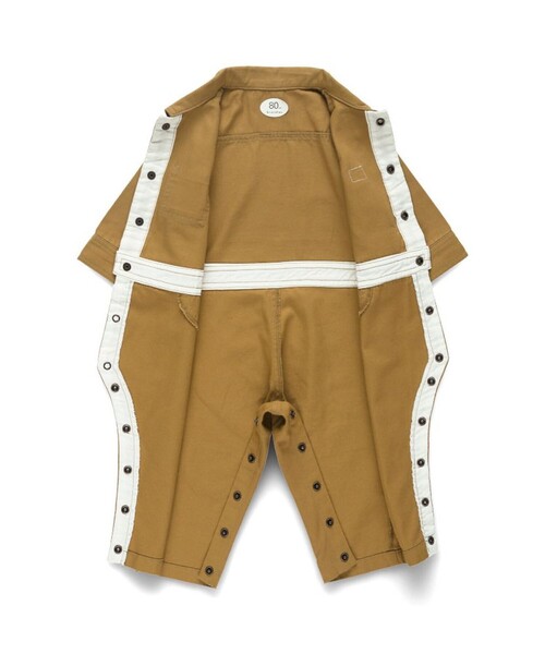 BRANSHES（ブランシェス）の「デニム/ツイルカバーオール（ロンパース・キッズ・ネイビー/キャメル・80）」の14枚目の写真