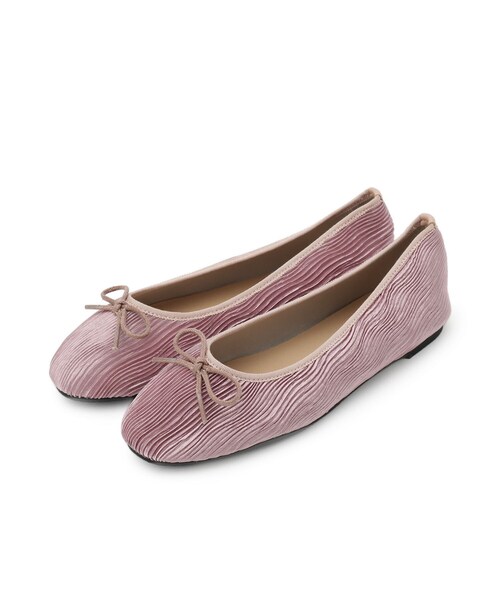 ITS'DEMO(イッツデモ)の「【6色展開】ラウンドフラットシューズ(パンプス・レディース・ブラック/ベビーピンク/ボルドー/ブロンズ/ブラック系3/ゴールド・40/38)」の4枚目の写真