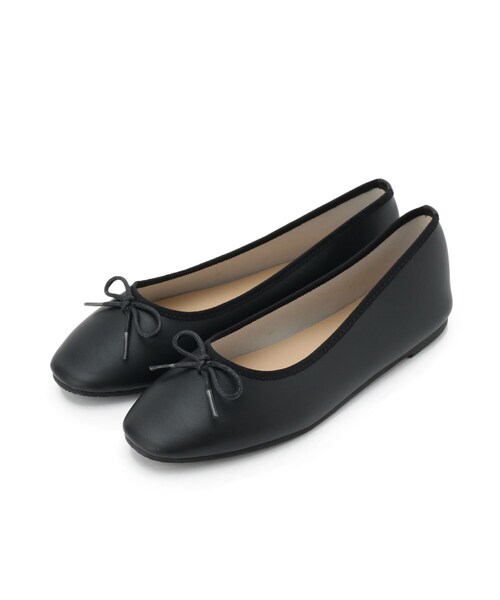 ITS'DEMO(イッツデモ)の「【6色展開】ラウンドフラットシューズ(パンプス・レディース・ブラック/ベビーピンク/ボルドー/ブロンズ/ブラック系3/ゴールド・40/38)」の2枚目の写真